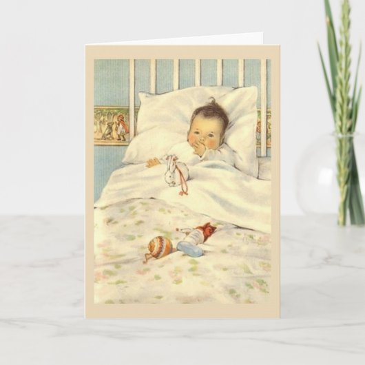 ヴィンテージベビーグリーティングカード カード (正面)