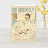 ヴィンテージベビーグリーティングカード カード (黄色い花)