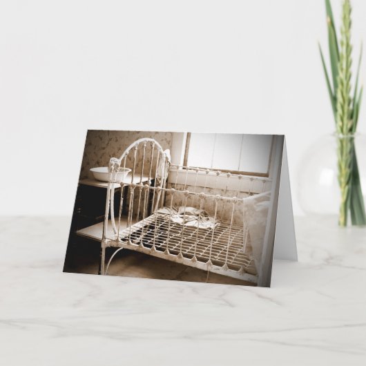 ヴィンテージベビーグリーティングカー空白のド カード (正面)