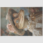 ヴィンテージベビーゲーターのレースドレスデコページ 薄葉紙 (正面)