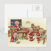 ヴィンテージベビーサンタイラストレーション シーズンポストカード (正面/裏面)
