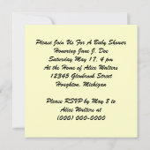 ヴィンテージベビーシャワーパーティーアナウンス招待状 招待状 (裏面)