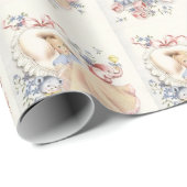 ヴィンテージベビーシャワーピンクエレファントブルーベア ラッピングペーパー (ロールコーナー)