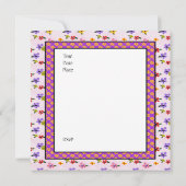 ヴィンテージベビーシャワーピンクマウーブヴィンテージ 招待状 (裏面)