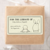 ヴィンテージベビーシャワーベビー蔵書票 ラベル (インサイチュ)