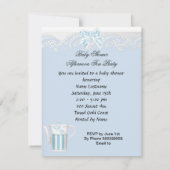 ヴィンテージベビーシャワーボーイブルーベビーインTeacup 招待状 (裏面)