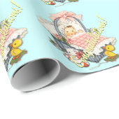 ヴィンテージベビーシャワーラッピング紙 ラッピングペーパー (ロールコーナー)