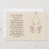 ヴィンテージベビーシャワー招待状 招待状 (裏面)