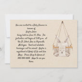 ヴィンテージベビーシャワー招待状 招待状 (裏面)