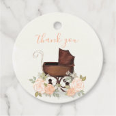 ヴィンテージベビーシャワー水彩のキャリッジ特典 フェイバータグ (正面)