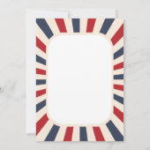 ヴィンテージベビーシャワー赤と青の招待状 招待状 (裏面)