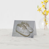 ヴィンテージベビーシューズノテカード カード (黄色い花)