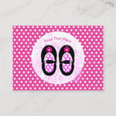 ヴィンテージベビーシューズ赤ちゃんシャワーおむつラッフル エンクロージャーカード (裏面)