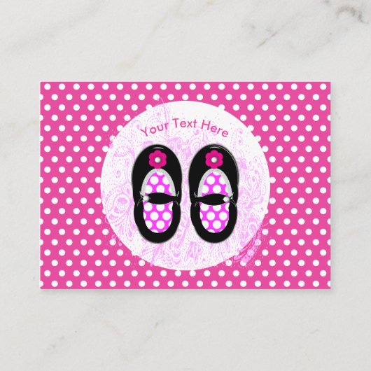 ヴィンテージベビーシューズ赤ちゃんシャワーおむつラッフル エンクロージャーカード (裏面)