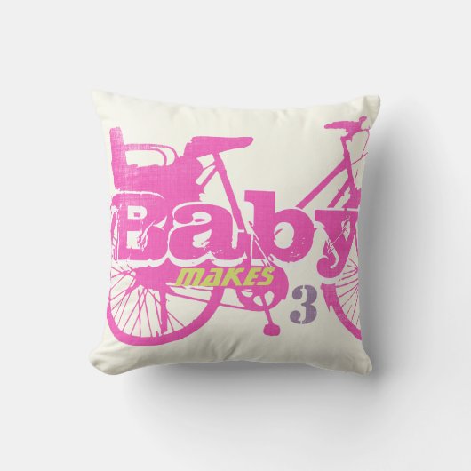 ヴィンテージベビーシートピンクガーリーベビー枕 クッション (正面)