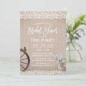 ヴィンテージベビーズブレスフラワージャーブライダルシャワー 招待状 (スタンド正面)