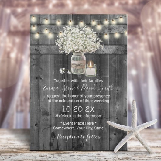 ヴィンテージベビーズブレスフローラジャールバ結婚ンズ 招待状