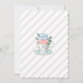 ヴィンテージベビーティーパーティーフランスのマカロン&フローラ 招待状 (裏面)