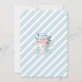 ヴィンテージベビーティーパーティーフランスのマカロン&フローラ 招待状 (裏面)