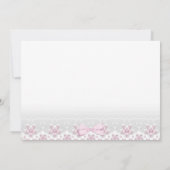 ヴィンテージベビーピンクグレーベビーシャワー招待状 招待状 (裏面)