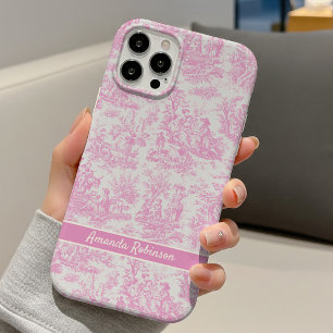 ヴィンテージベビーピンクトイレデジュエプリント iPhone 16ケース