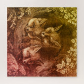 ヴィンテージベビーフォックスウッドランド ジグソーパズル (横)