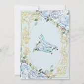 ヴィンテージベビーブルーバラシンデレラキンセニェラ 招待状 (裏面)