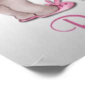 ヴィンテージベビープリンセスとエッフェルタワー ポスター (角)