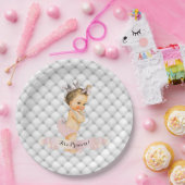 ヴィンテージベビープリンセスダイヤモンド赤面ピンクヴィンテージ ペーパープレート (パーティー)