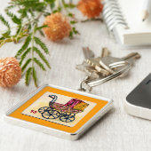 ヴィンテージベビー乳母車ゲーム キーホルダー (側面)