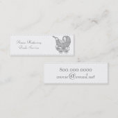 ヴィンテージベビー乳母車ドゥラビジネスカード スキニー名刺 (正面/裏面)