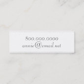 ヴィンテージベビー乳母車ドゥラビジネスカード スキニー名刺 (裏面)