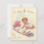ヴィンテージベビー初ハッピーバースデー カード (正面)