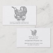 ヴィンテージベビー助産師又はダラ コーリングカード (正面/裏面)