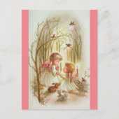 ヴィンテージベビー天使 ポストカード (正面)