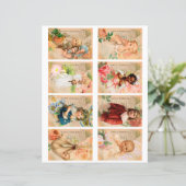 ヴィンテージベビー子ATCカードスクラップブック紙 (スタンド正面)