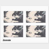 ヴィンテージベビー生まれ 長方形シール (シート)