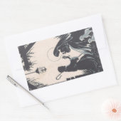 ヴィンテージベビー生まれ 長方形シール (封筒)