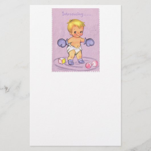 ヴィンテージベビー発表/ボクシング手袋 便箋 (正面)