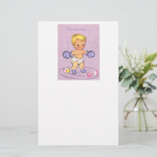 ヴィンテージベビー発表/ボクシング手袋 便箋 (スタンド正面)