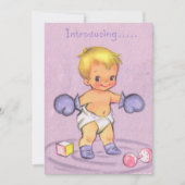 ヴィンテージベビー発表 招待状 (正面)