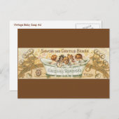 ヴィンテージベビー石鹸Ad ポストカード (正面/裏面)