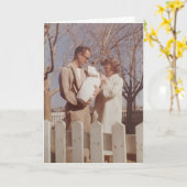 ヴィンテージベビー祝い カード (黄色い花)