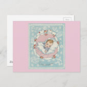 ヴィンテージベビー祝い ポストカード (正面/裏面)