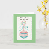 ヴィンテージベビー贈与 カード (黄色い花)