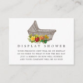 ヴィンテージベビー車用ベビーシャワー表示シャワー エンクロージャーカード (正面)