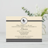 ヴィンテージベビー車用ベビーシャワー 招待状 (スタンド正面)