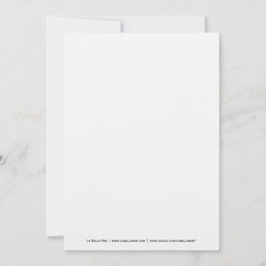 ヴィンテージベビー車用ベビーシャワー 招待状 (裏面)