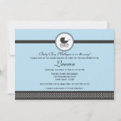 ヴィンテージベビー車用ベビーシャワー 招待状 (正面)