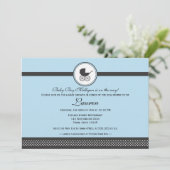 ヴィンテージベビー車用ベビーシャワー 招待状 (スタンド正面)